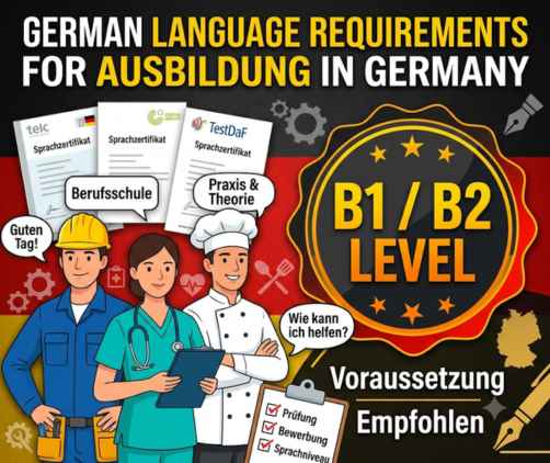 German Language Requirements for Ausbildung in Germany | B1, B2 & Exams